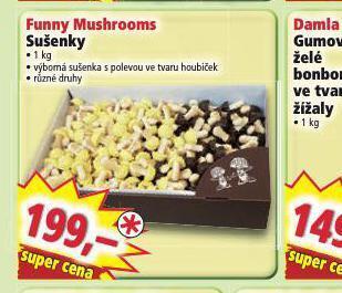 Norma Funny mushrooms sušenky nabídka