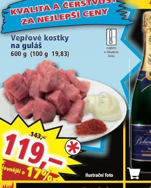 Norma Vepřové kostky na guláš nabídka