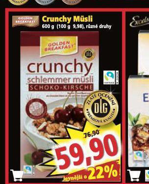 Norma Crunchy müsli nabídka