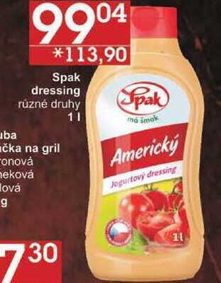Jip Spak dressing různé druhy, 1 l nabídka