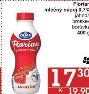 Jip Olma florian mléčný nápoj 0,7% jahoda, 400 g nabídka