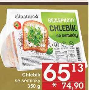 Jip Allnatures chlebik se seminky, 350 g nabídka