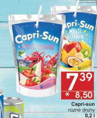 Jip Capri-sun různé druhy, 0,2 l nabídka