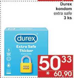 Jip Durex kondom extra safe, 3 ks nabídka