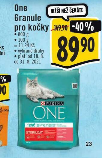Jip Purina one granule pro kočky nabídka