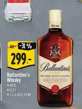Jip Ballantine&#039;s whisky nabídka