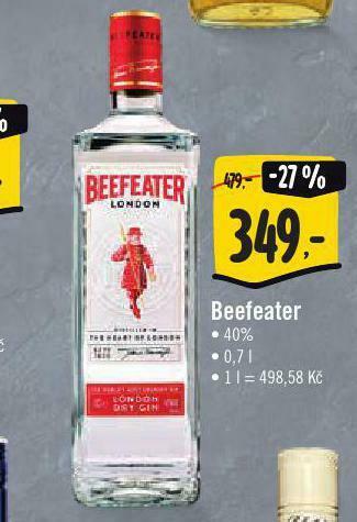 Jip Beefeater gin nabídka