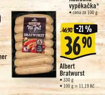 Jip Bratwurst bílá grilovací klobása nabídka
