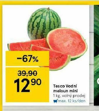 Tesco Vodní meloun mini nabídka