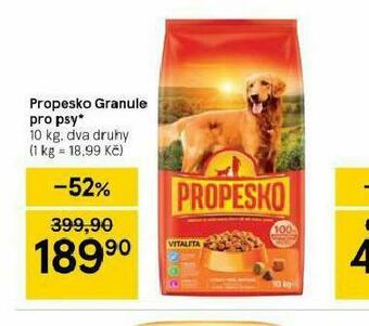 Tesco Propesko granule pro psy nabídka