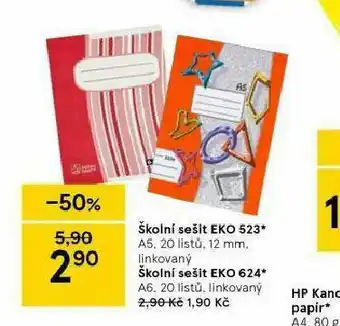 Tesco Šklní sešit nabídka