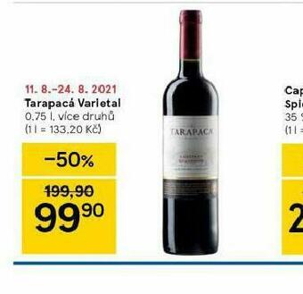 Tesco Tarapacá varietal nabídka