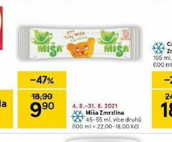 Tesco Míša zmrzlina nabídka