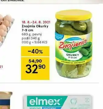 Tesco Znojmia okurka nabídka