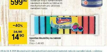 Tesco Spontex houbičky na nádobí nabídka