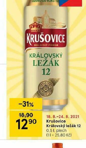 Tesco Pivo krušovice královská 12 nabídka