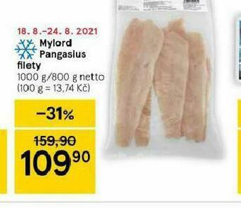 Tesco Mylord pangasius filety nabídka