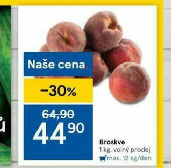 Tesco Broskve nabídka