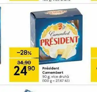 Tesco Président camemebert nabídka