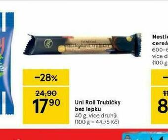 Tesco Uni roll trubičky bez lepku nabídka