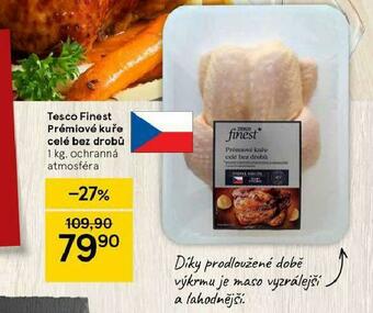 Tesco Prémiové kuře celé bez drobů nabídka
