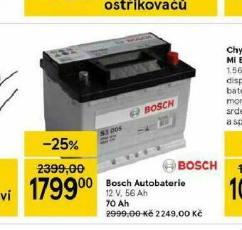 Tesco Autobaterie bosch 70 ah nabídka