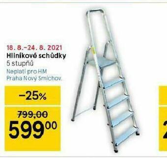 Tesco Hliníkové schůdky nabídka