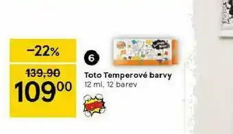 Tesco Toto temperové barvy nabídka