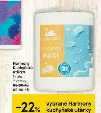 Tesco Harmony kuchyňské utěrky nabídka