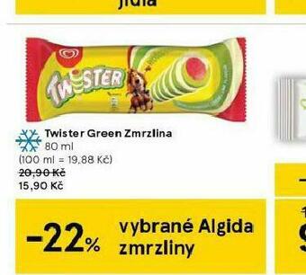 Tesco Twister green zmrzlina nabídka