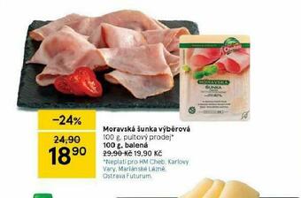 Tesco Moravská šunka výběrová nabídka