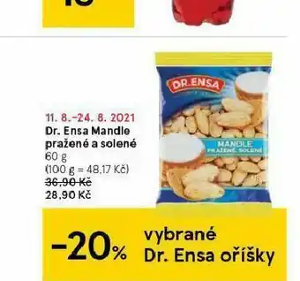 Tesco Dr. ensa mandle pražené solené nabídka