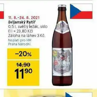Tesco Pivo svijanský rytíř nabídka