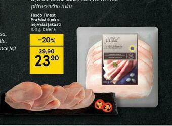 Tesco Pražská šunka nejvyšší jakosti nabídka