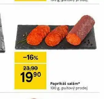 Tesco Parikáš salám nabídka