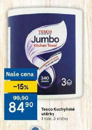 Tesco Tesco kuchyňské utěrky nabídka
