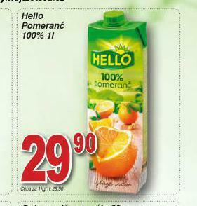 Lidl Hello pomeranč 100% nabídka