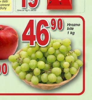 Lidl Hrozny bílé nabídka