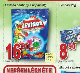 Lidl Levonda bonbony s náplní nabídka