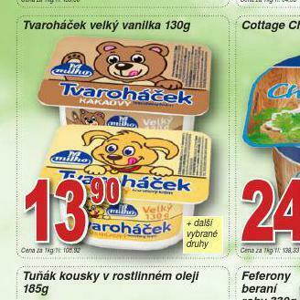 Lidl Tvaroháček velký vanilka nabídka