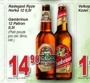 Lidl Pivo radegast ryze hořká 12 nabídka
