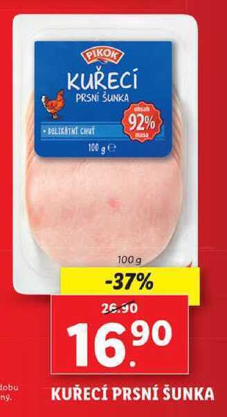 Lidl Kuřecí prsní šunka, 100 g nabídka
