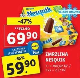 Lidl Zmrzlina nesquik, 9x 43 ml nabídka