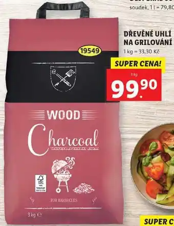 Lidl Dřevěné uhlí na grilování, 3 kg nabídka