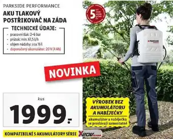 Lidl Aku tlakový postřikovač na záda nabídka