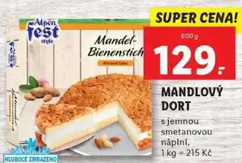 Lidl Mandlový dort, 600 g nabídka