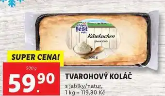Lidl Tvarohový koláč, 500 g nabídka
