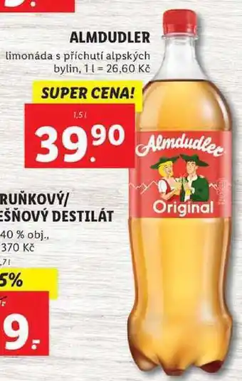 Almdudler limonáda s příchutí alpských bylin, 1,5 l