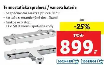 Lidl Termostatická sprchová / vanová baterie nabídka
