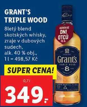 Lidl Grant's triple wood, 0,7 l nabídka